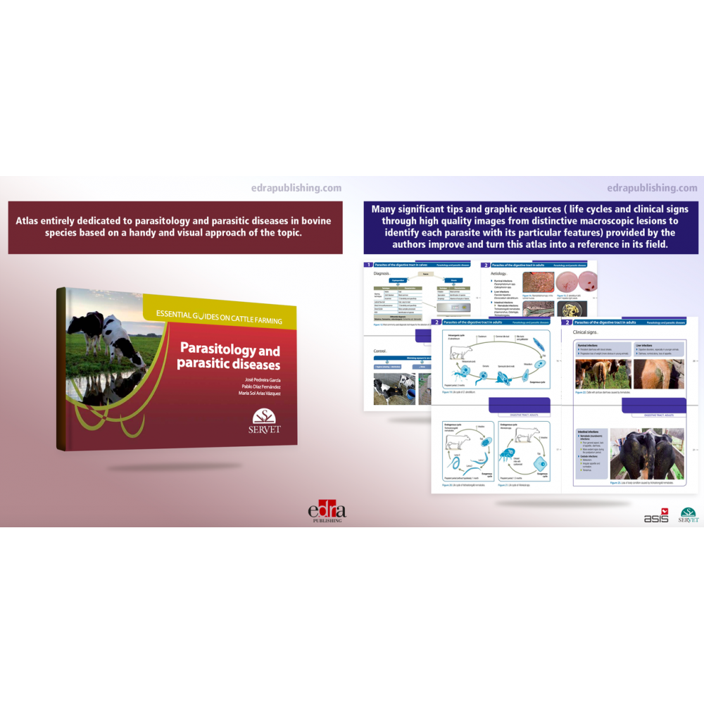 Parasitology and parasitic diseases. Essential guides on cattle farming - Veterinary book - cover book